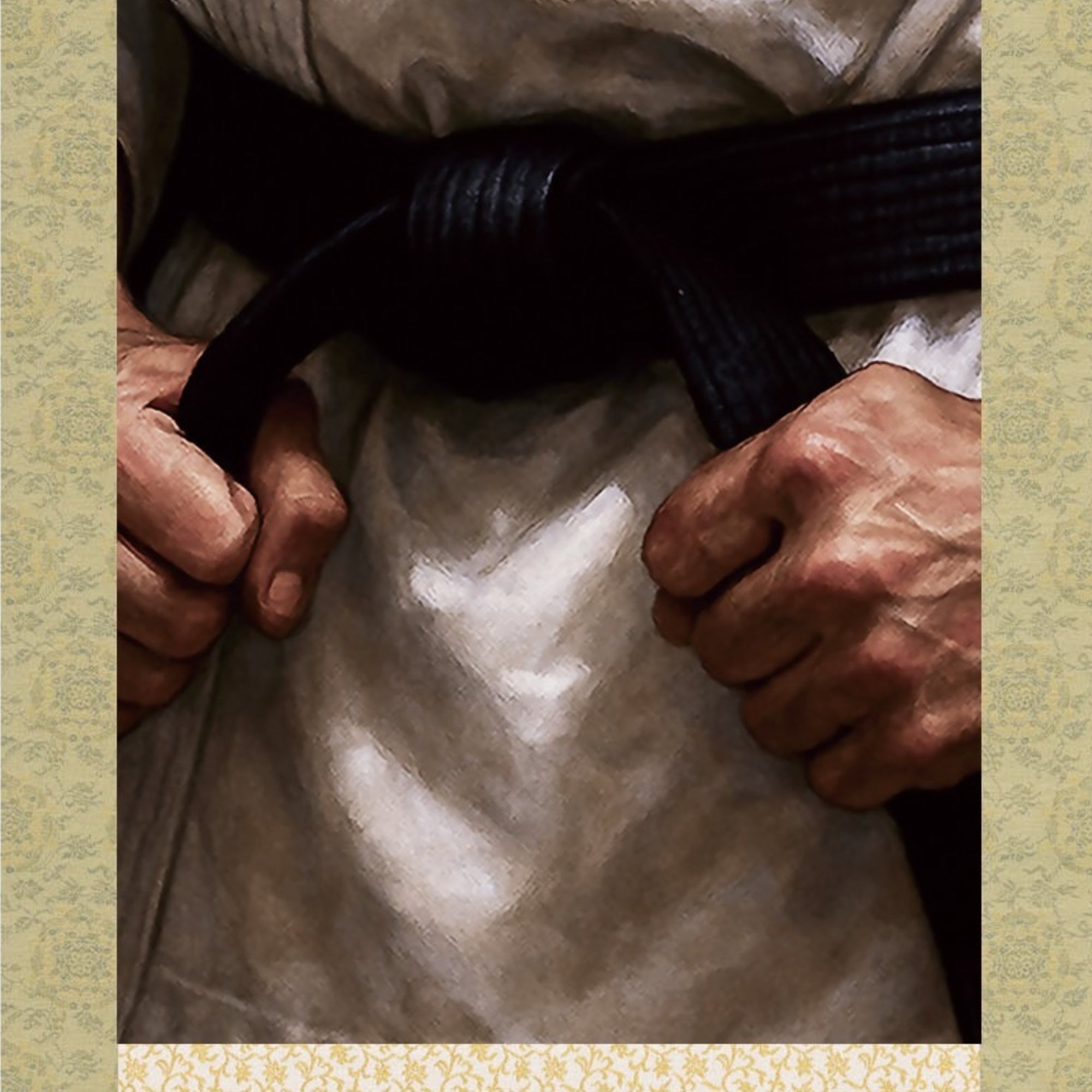 Arte Marcial Japonesa Ichiban Kakemono Banner de Parede – Espírito de Faixa Preta