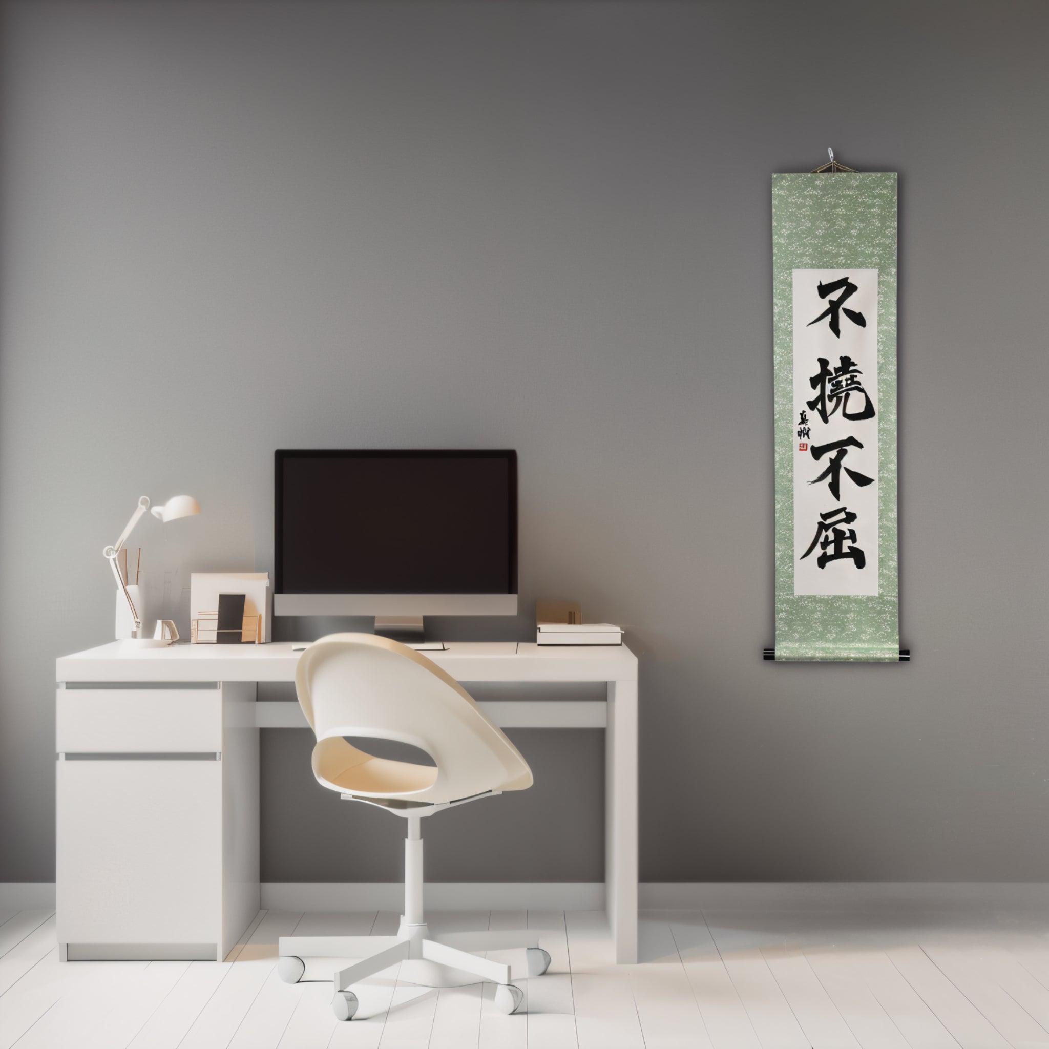 Tenka Fubu Hanging Scroll - Calligraphie japonaise fabriquée à la main