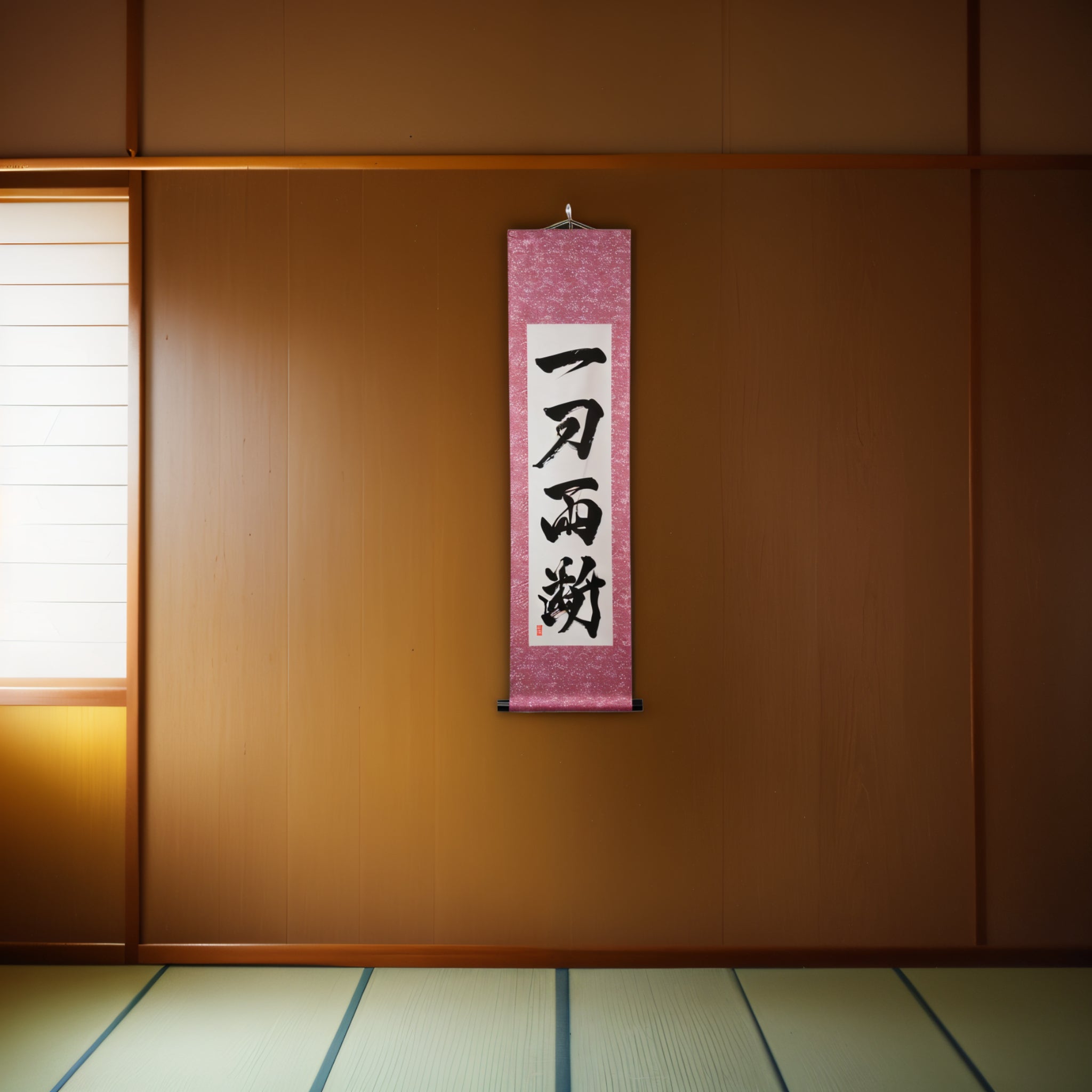 Tenka Fubu Hanging Scroll - Calligraphie japonaise fabriquée à la main