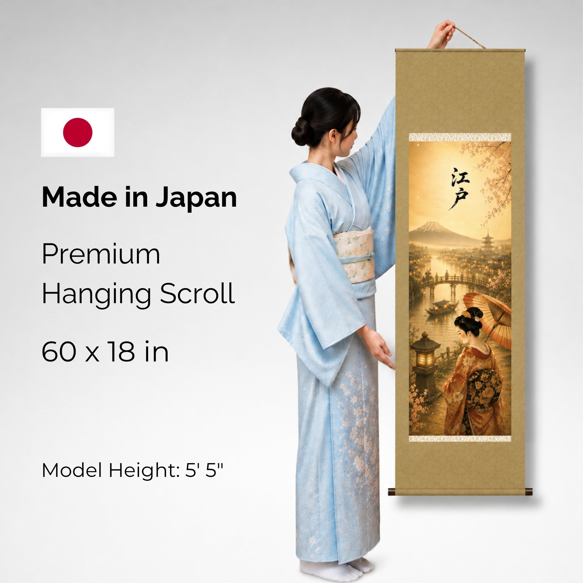 Japanese Edo Kakemono Wall Art – Timeless Beauty of Old Japan