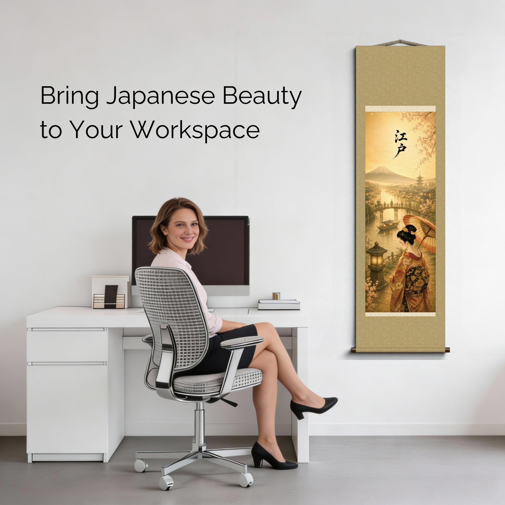 Japanese Edo Kakemono Wall Scroll – Timeless Beauty of Old Japan