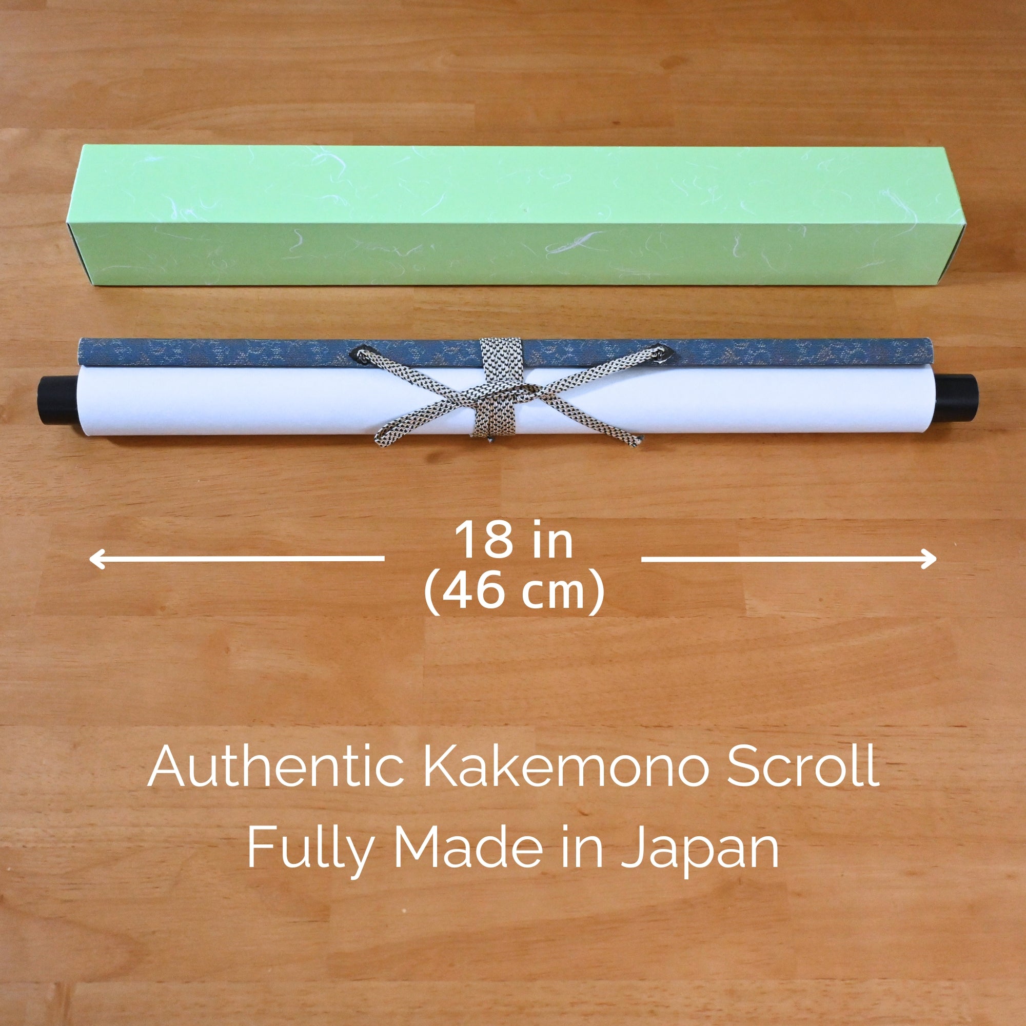 Japanisches Samurai Kakemono Wandbild – Samurai mit Schwert und Mount Fuji montiert 