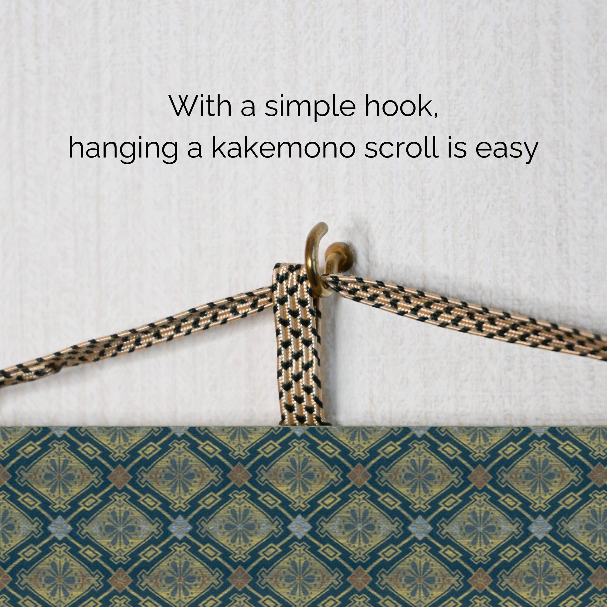 Japanisches Samurai Kakemono Wandbild – Stehender Samurai in Rüstung 