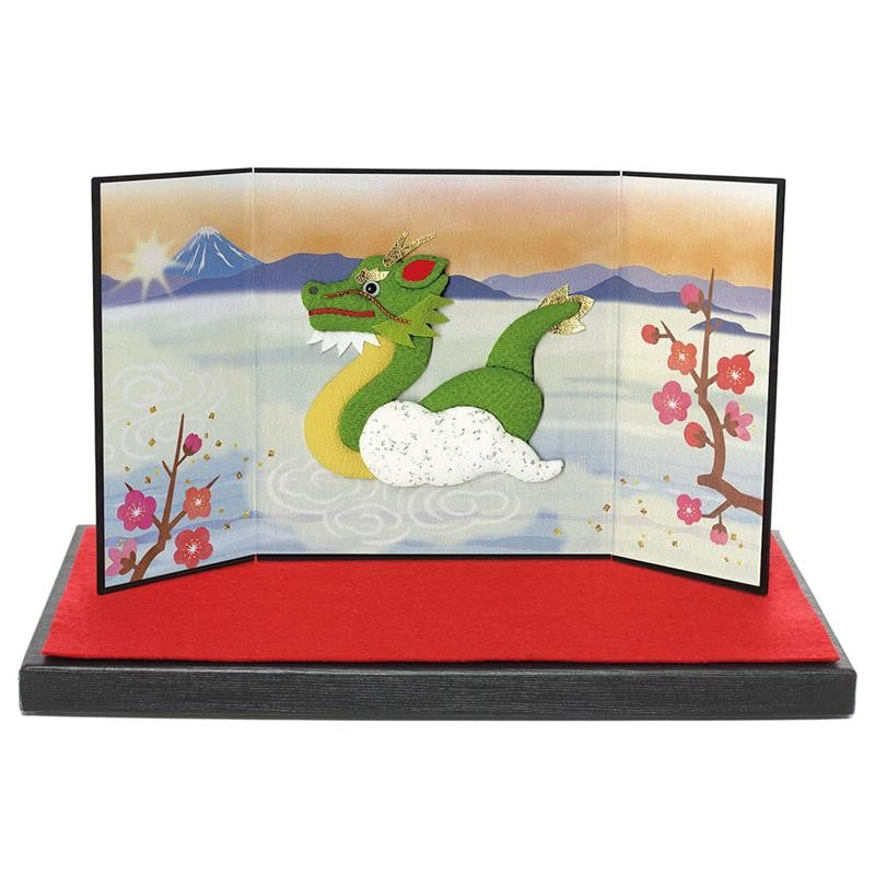 Bundle Product Includes: "A Child Samurai", "A Powerful Dragon with Mount Fuji", "A Lucky Snake" - Raised Cloth Artworks (Free Shipping)