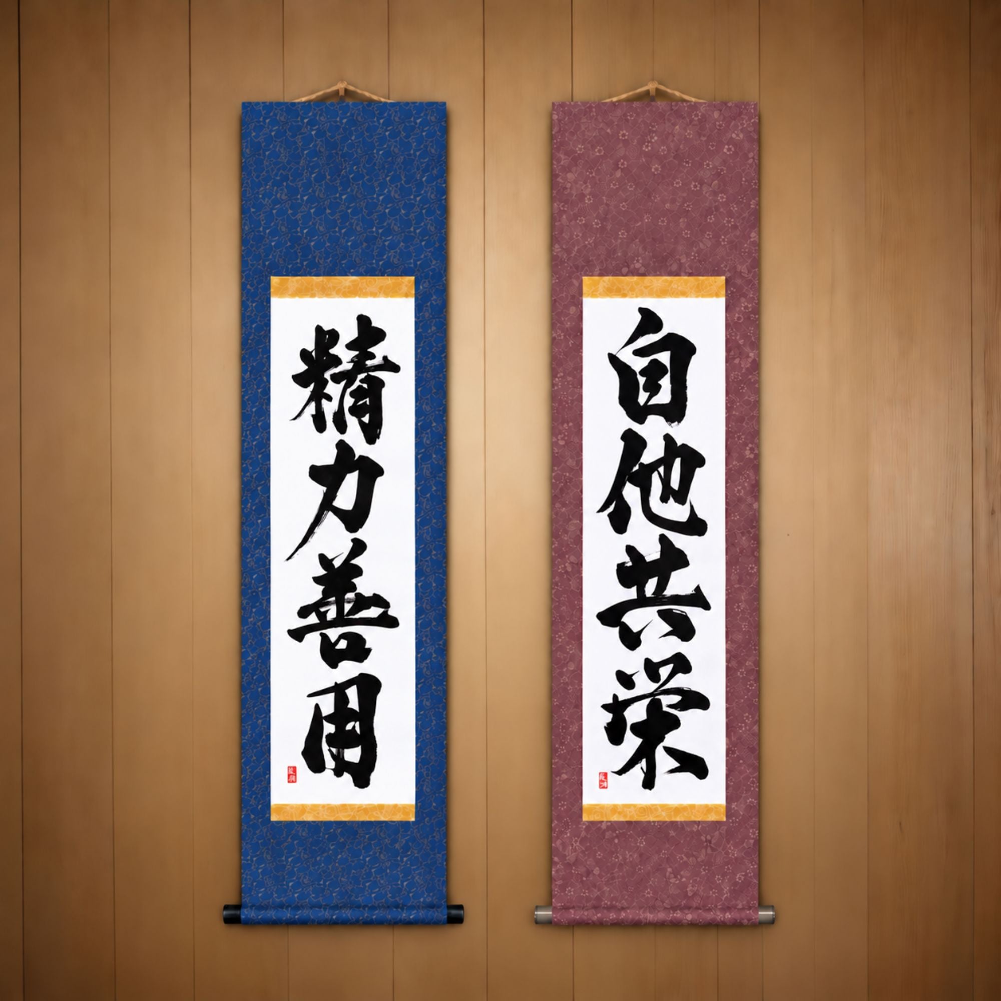 精力善用 (Seiryoku Zenyo) & 自他共栄 (Jita Kyoei), Judo Philosophy Set — Powerful Style