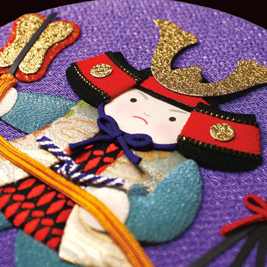 Bundle Product Includes: "A Child Samurai", "A Powerful Dragon with Mount Fuji", "A Lucky Snake" - Raised Cloth Artworks (Free Shipping)